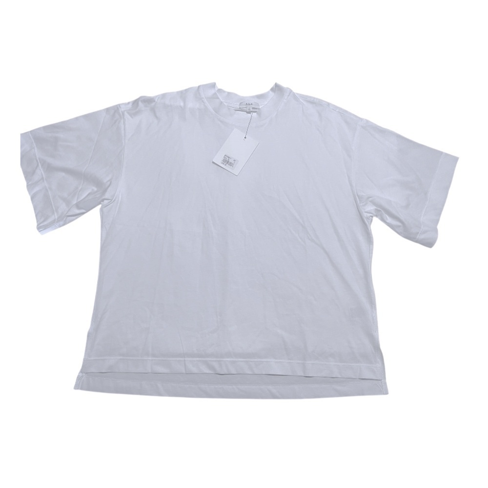 NWT A.L.C. Albie Cotton Jersey White Tee Size S $145 - Picture 9 of 10